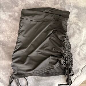 SHEIN Black Ruched Side Tie Skirt